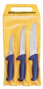 F Dick Set of 3 Ergogrip Butcher Knives in pouch |  F Dick 8255300