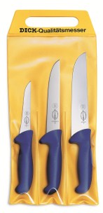 F Dick Set of 3 Ergogrip Butcher Knives in pouch |  F Dick 8255900