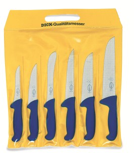 F Dick Set of 6 Ergogrip Butcher Knives in pouch  |  F Dick 8256200